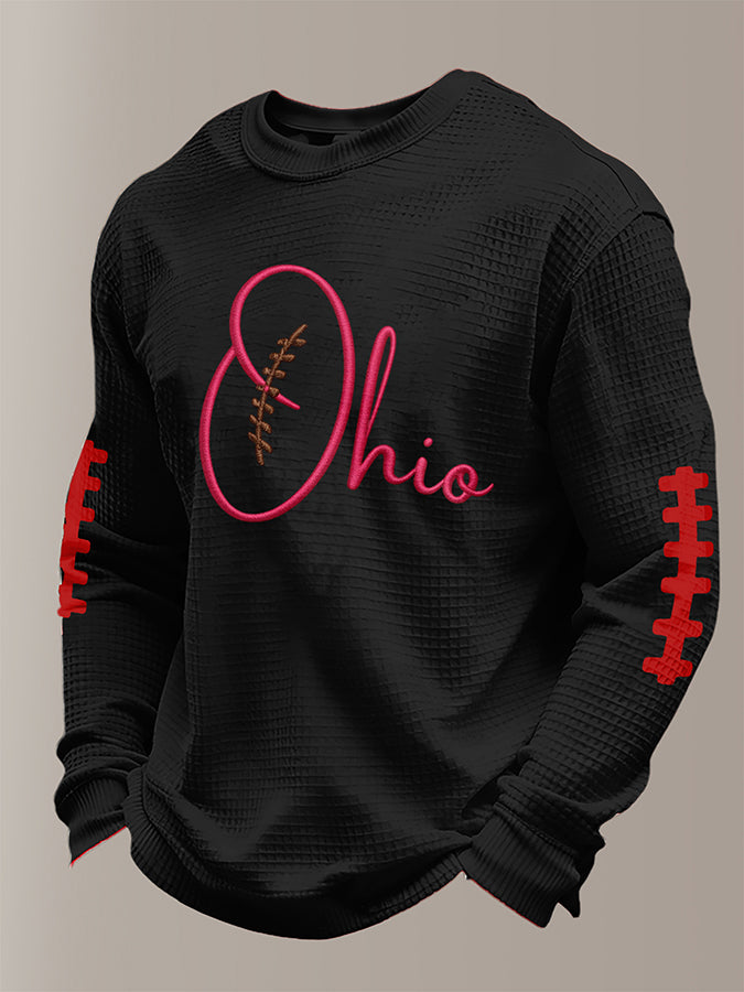 Men'S Rugby Printed Waffle T-Shirt