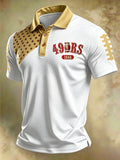 Men'S Football Printed Polo Shirt