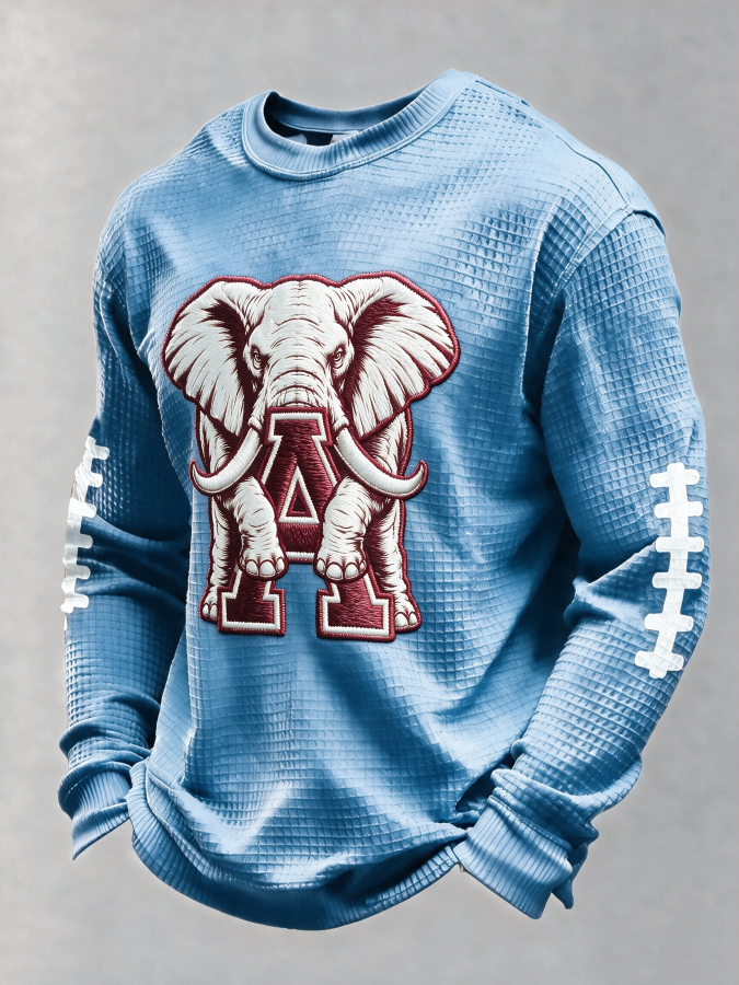 Men'S Football  Printed Waffle T-Shirt