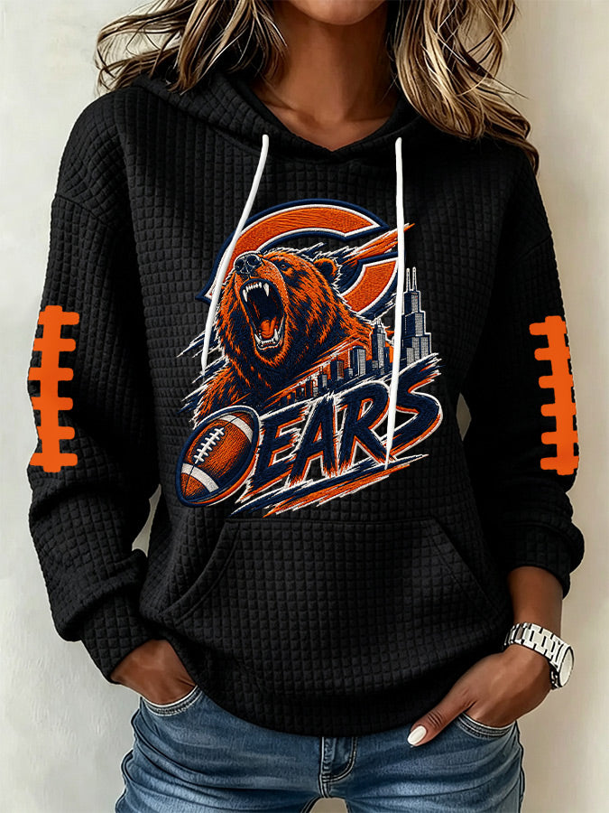 Women'S Football Fans Print Sweatshirt