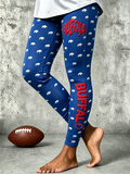Women'S Rugby Enthusiast Printed Leggings