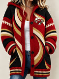 Women's American football Knitted Cardigan