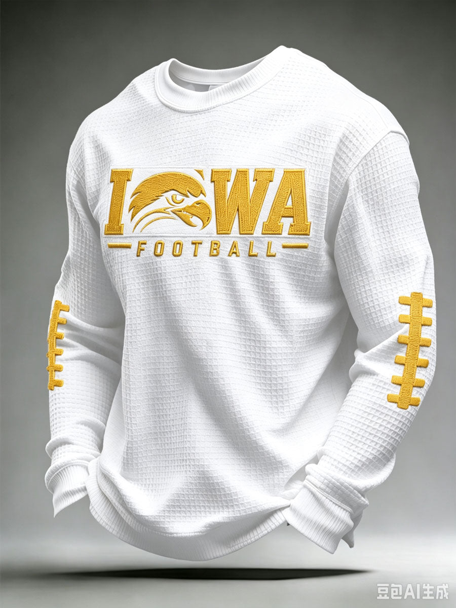 Men'S Football Printed Waffle T-Shirt