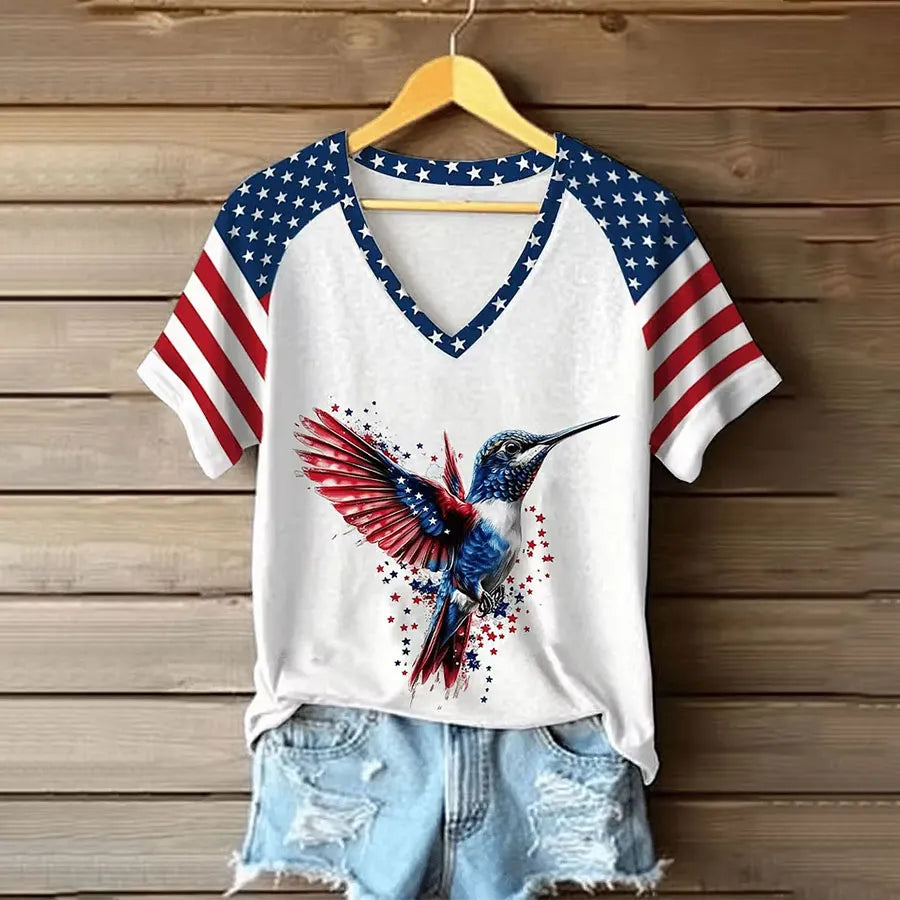 Women's Independence Day Hummingbird T-shirt