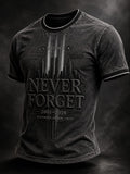 Men's We Will Never Forget 9 11 Printing  T-Shirts