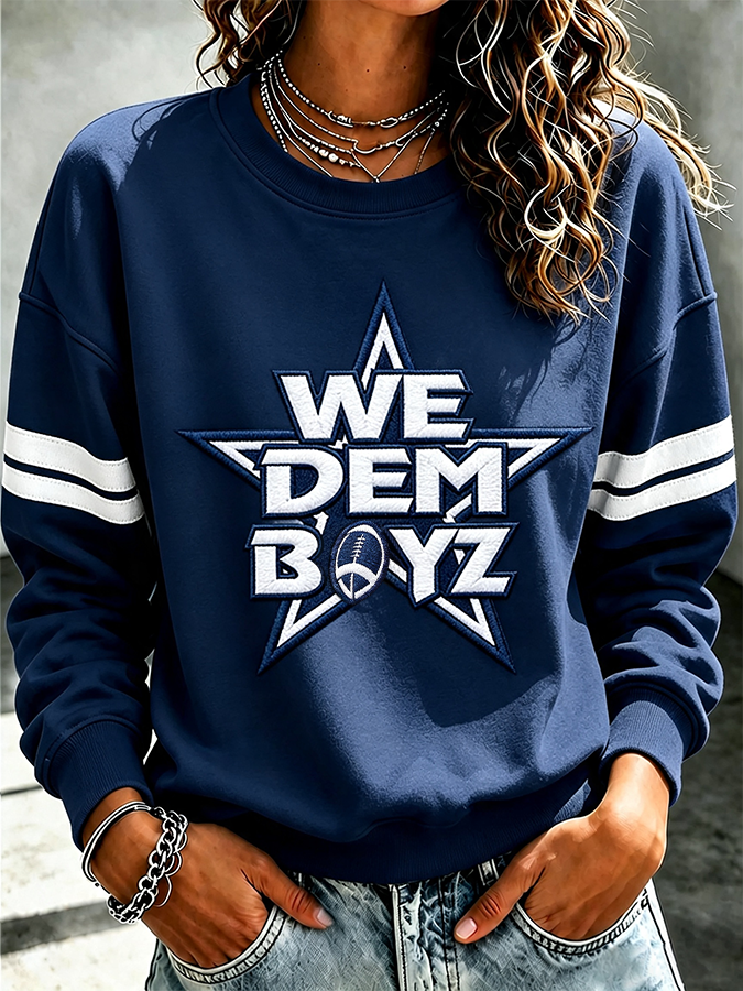 Ladies' Rugby Printed Round Neck T-Shirt
