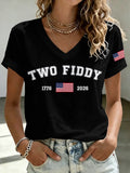 Women'S Two Fiddy Print Printed T-Shirt