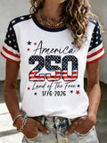 Women's USA 250th Anniversary Land of The Free Print Shirt