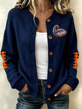 Women'S Football Sports Casual Knitted Jacket