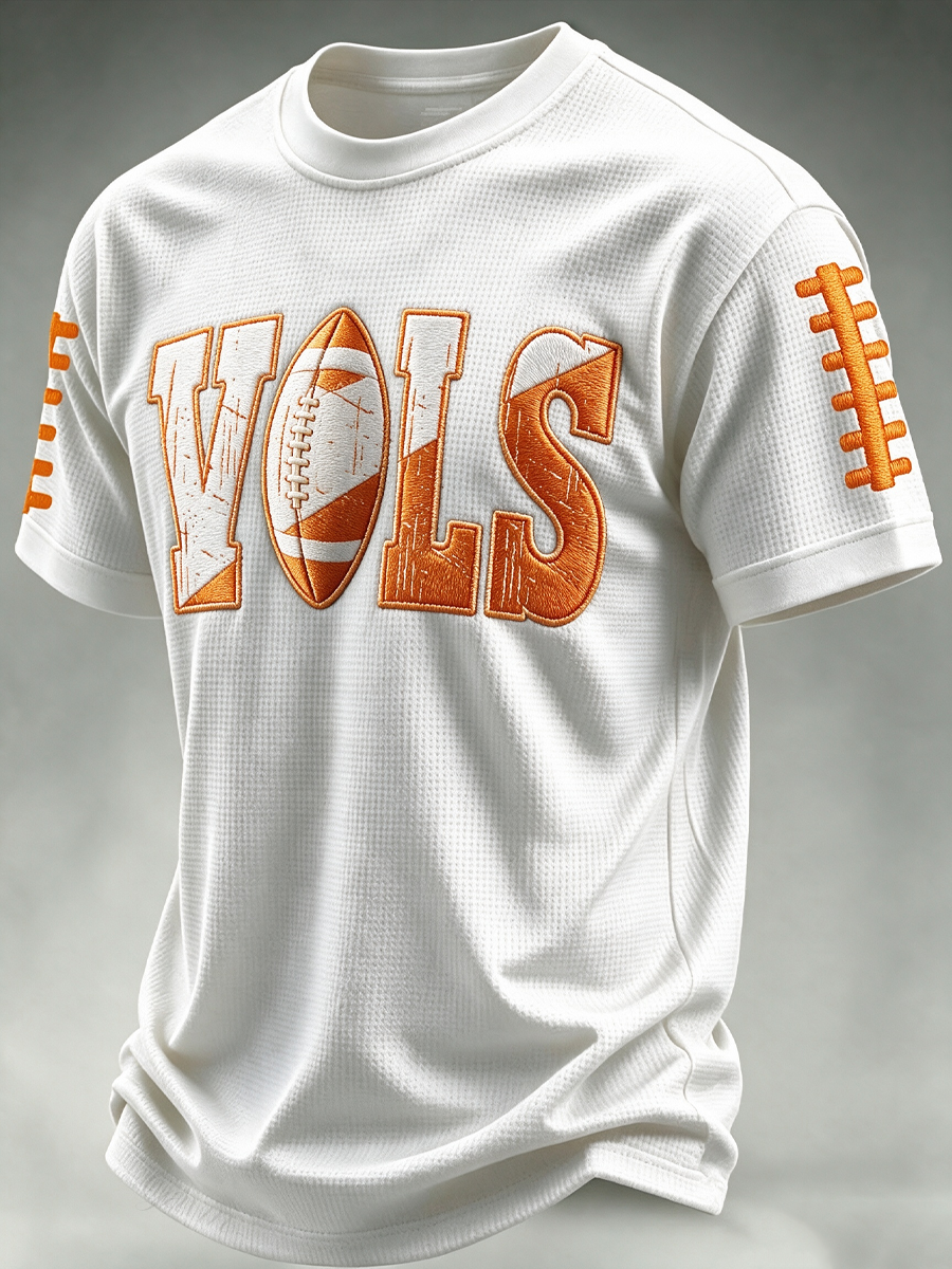 Men'S Football Print Waffle T-Shirt