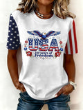 Women's USA 250th Print Casual T-shirt
