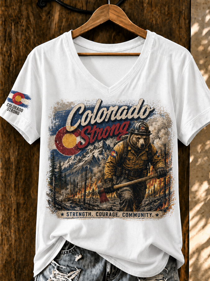 Women'S Colorado Strong Printed T-Shirt