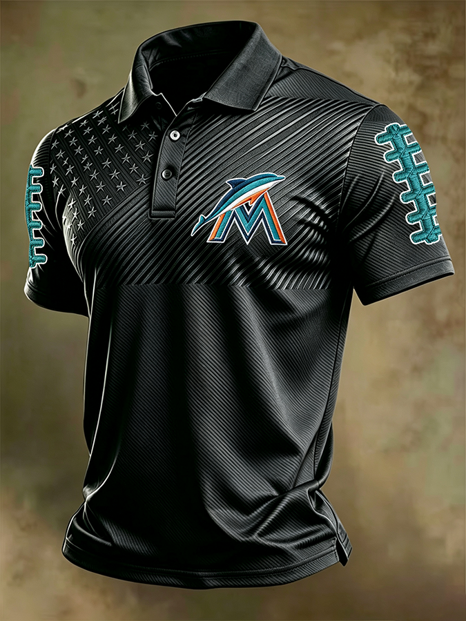 Men'S Retro Football Polo Shirt