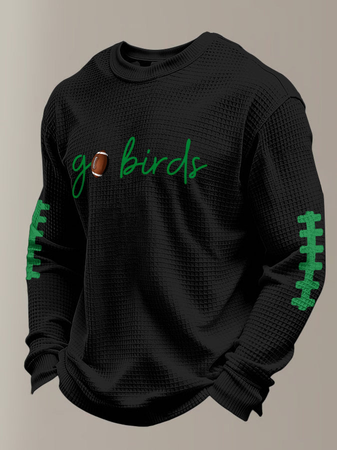 Men's Football print waffle T-shirt