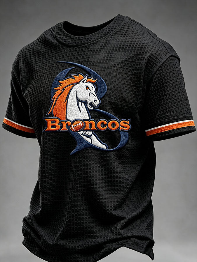 Men's Football Print Waffle T-Shirt