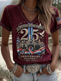 9.11 Never Forget Printed T-Shirts