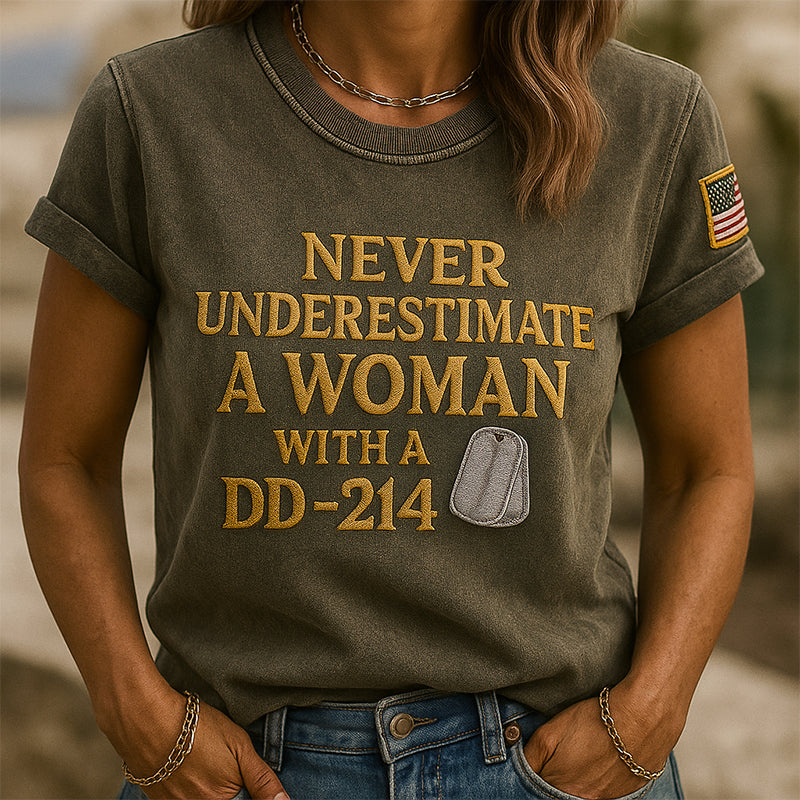 Women's Veterans Printed Short-Sleeved T-Shirt