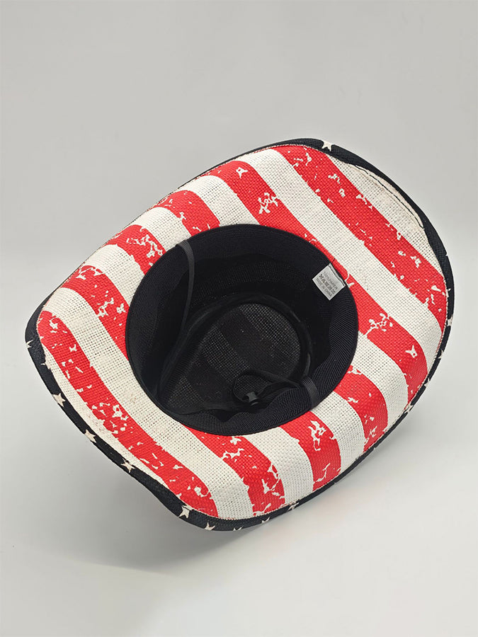 Unisex Anniversary Commemoration Our People's Half Century Commemoration Star Stripe Printed Wide brimmed Cowboy Hat