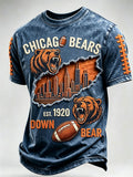 Men'S Football Fan Print Casual T-Shirt