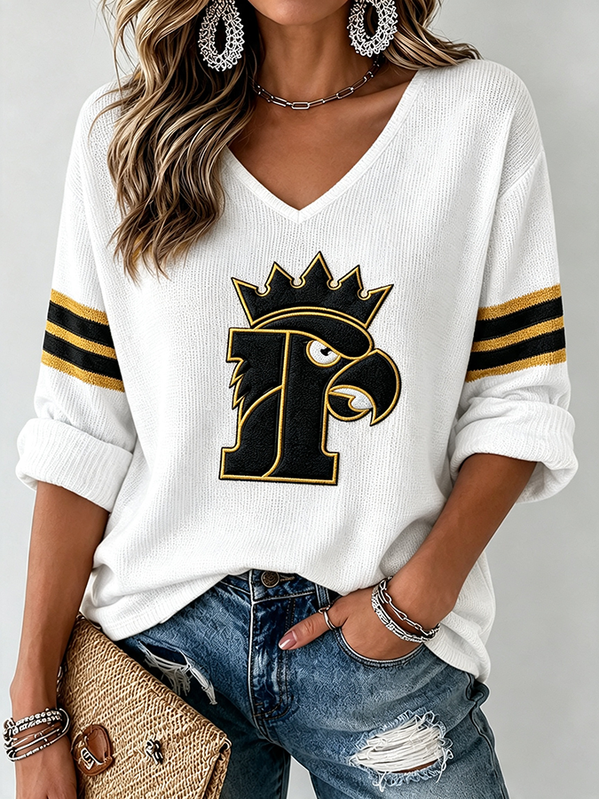 Women'S Football Casual Printed Top