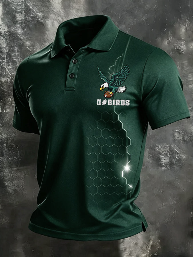 Men's Football Team Fans Football Print Casual Polo