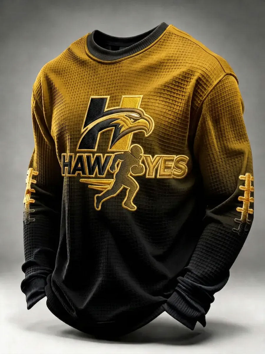 Men'S Football Printed Waffle T-Shirt