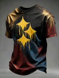 Men's Football printed short sleeved T-shirt