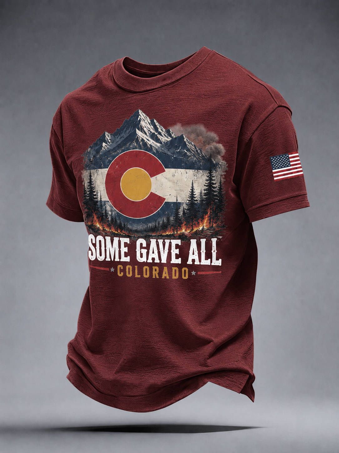 Men'S Colorado Strong: Rising From The Ashesn Printed T-Shirt