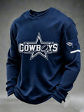 Men'S Football Printed Waffle Sweatshirt