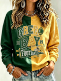 Women's Football Printed Casual Sweatshirt