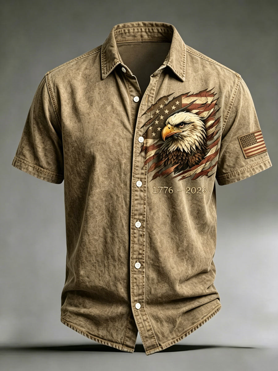 Men'S 250Th Anniversary National Print  Shirt