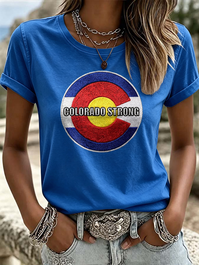 Women'S Colorado Strong Printed Casual T-Shirt
