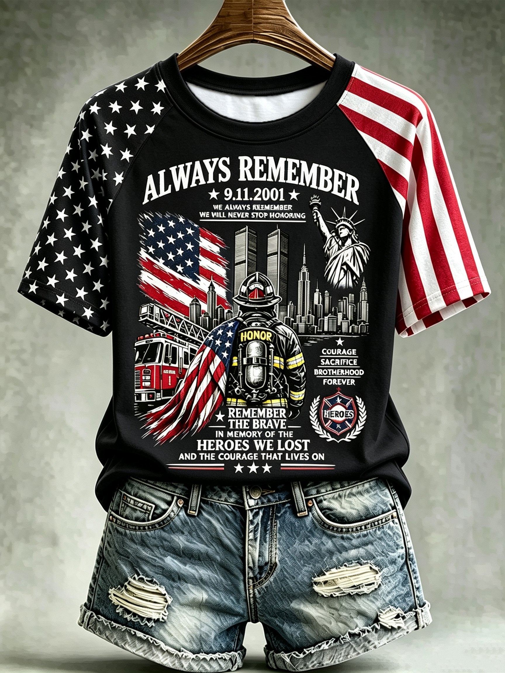 Women's 9/11 Memorial Graphic Top