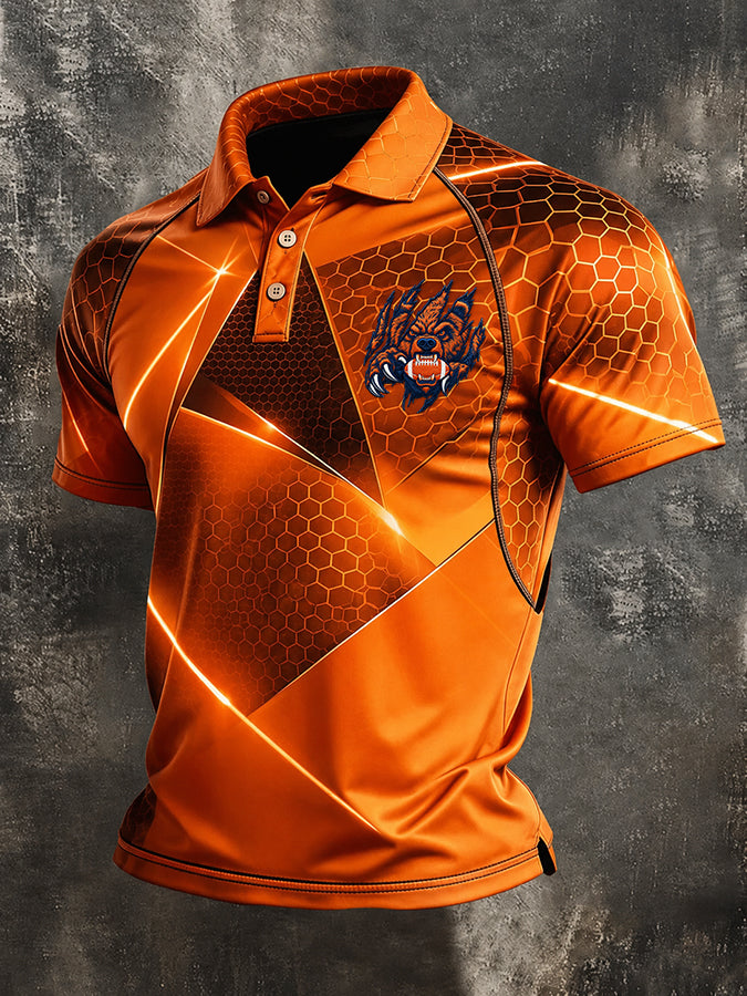 Men'S Retro Football Polo Shirt