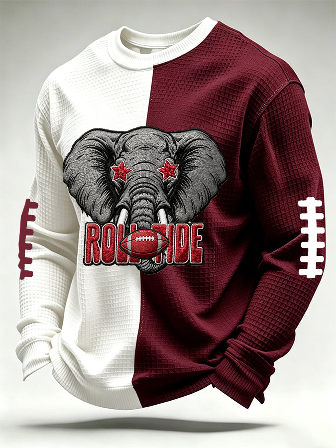 Men's Rugby Pattern Waffle T-shirt