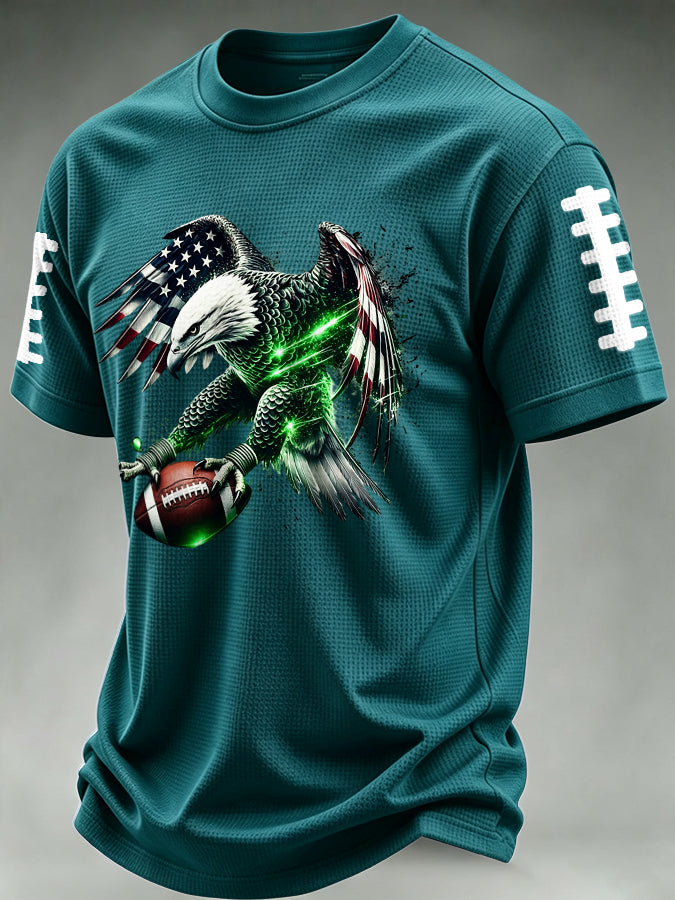Men'S Football Print Waffle T-Shirt