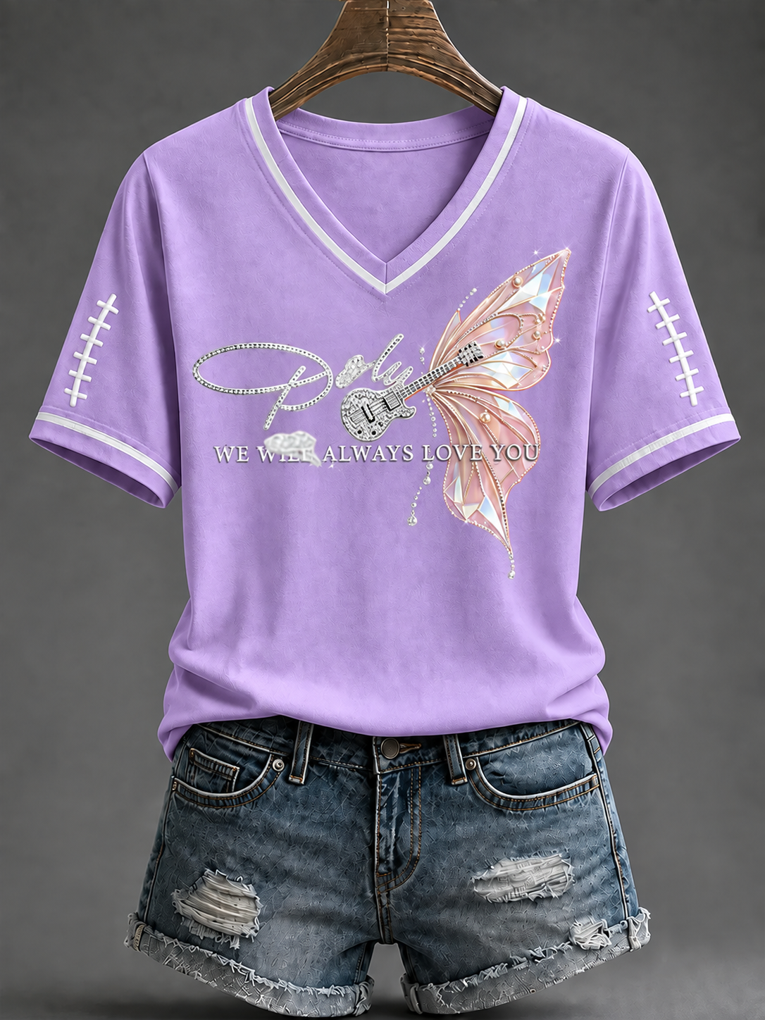 Women's Football Commemorative Printed T-Shirt