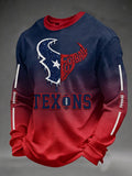Men'S Football Printed Waffle Sweatshirt
