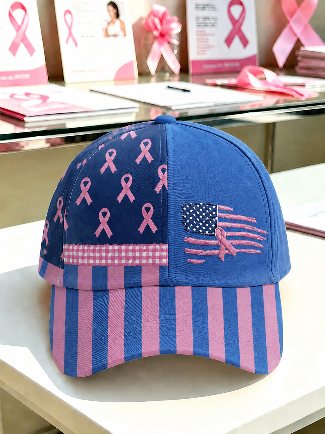 Unisex Retro Breast Cancer Awareness Promotion Casual Comfortable Baseball Cap