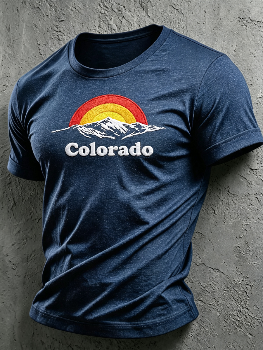 Men'S Colorado 150Years Anniversary Casual T-Shirt