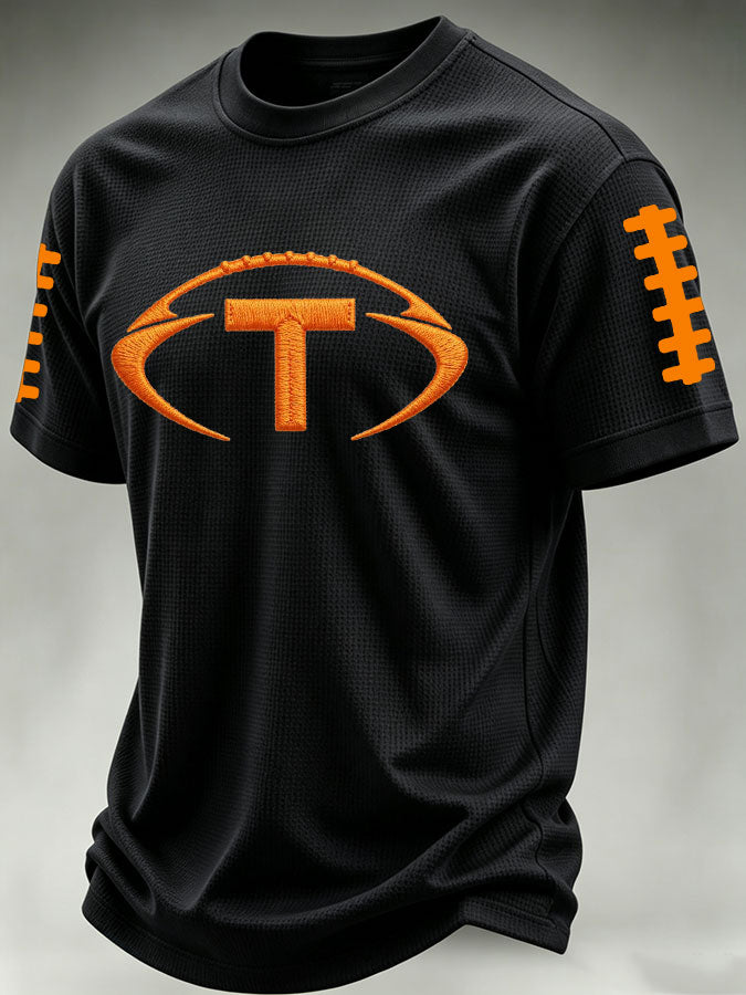 Men'S Football Print Waffle T-Shirt