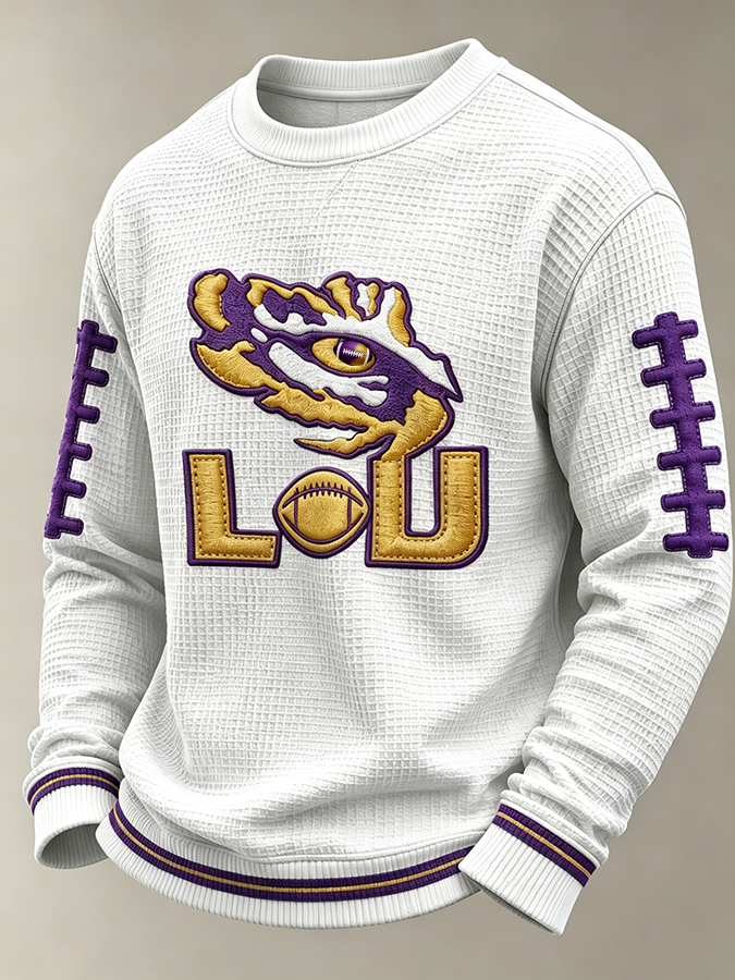 Men's Football Printed Waffle T-Shirt