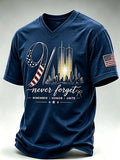 Men's 9.11 Never Forget Print Casual T-shirt
