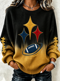 Women'S Football Printed Round Neck Sports Shirt