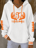 Women'S Football Print Hooded Sweatshirt