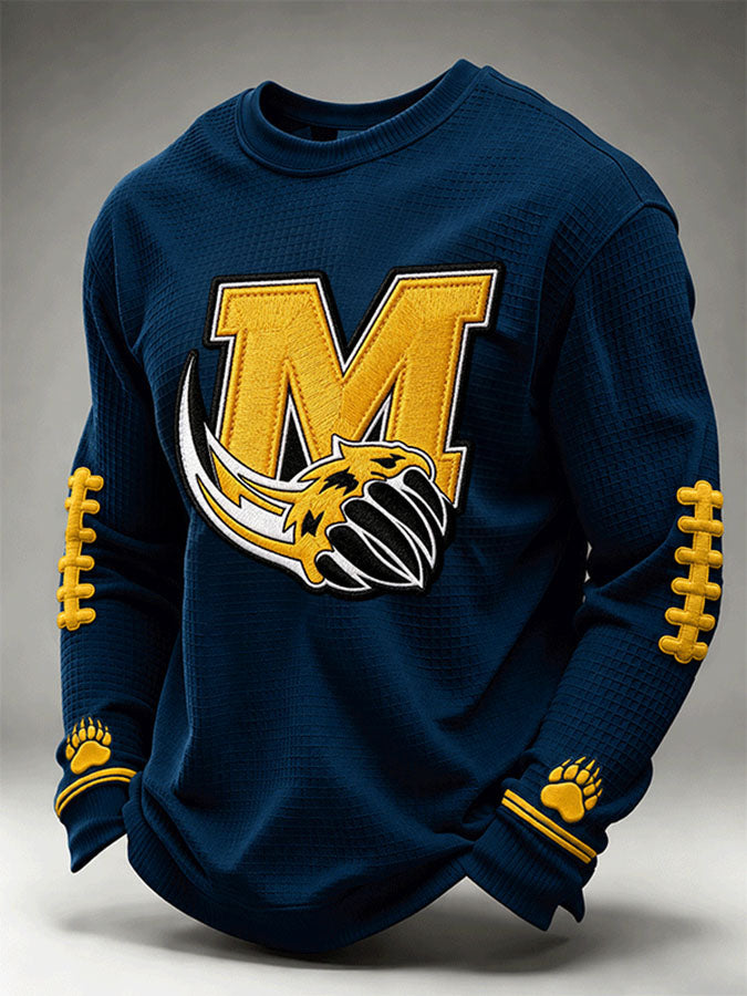 Men'S Football Enthusiast Sports Waffle Top