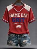 Women's Football Lover Bulls BUF Art Printed T-shirt