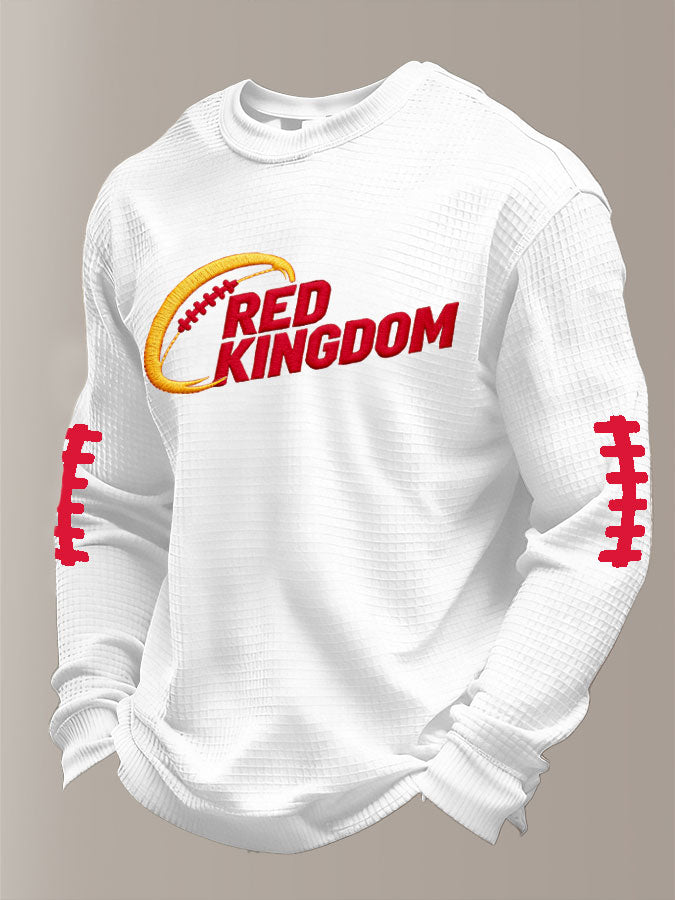 Men'S Football Printed Waffle T-Shirt