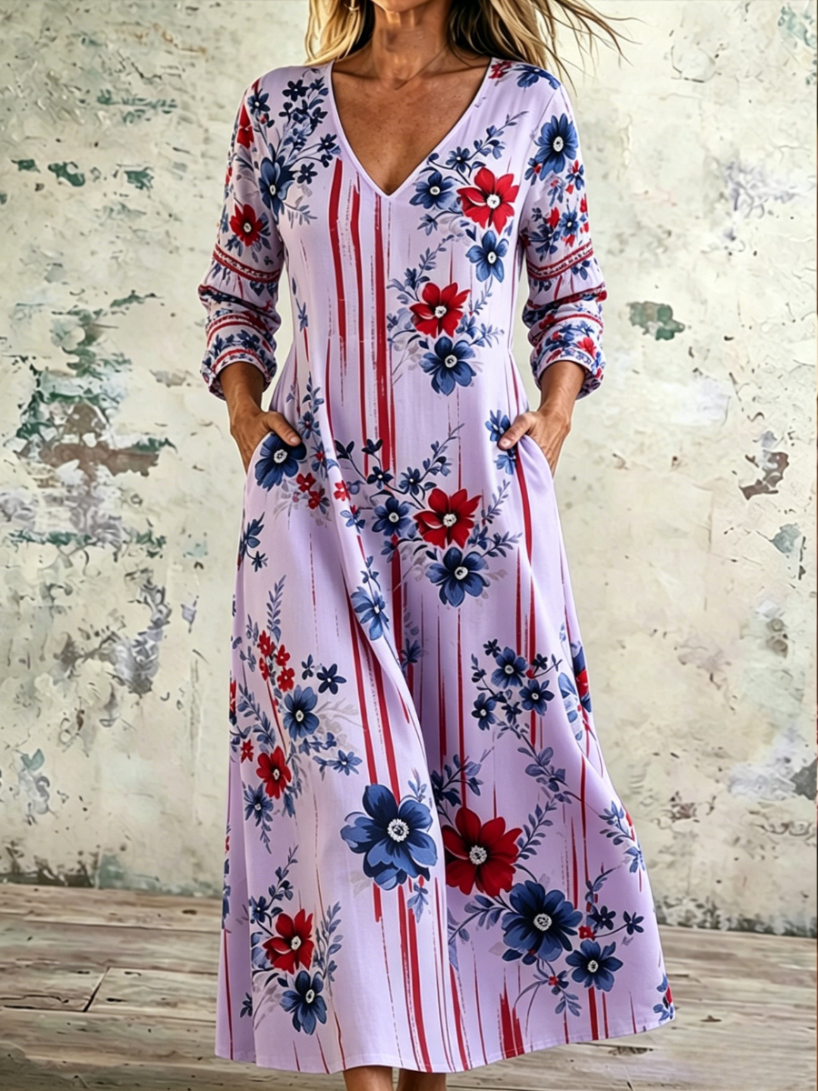 Women's 250th Anniversary Printed Casual Dress