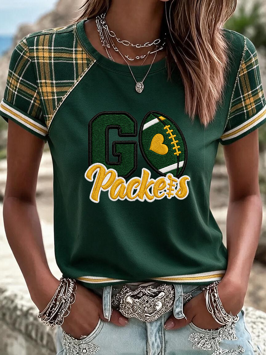 Women'S Fan Printed Round Neck T-Shirt